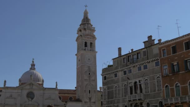 Церковь Санта Мария Формоза Башней Куполом — стоковое видео