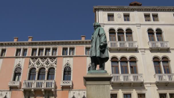 Vista Estátua Daniele Manin — Vídeo de Stock