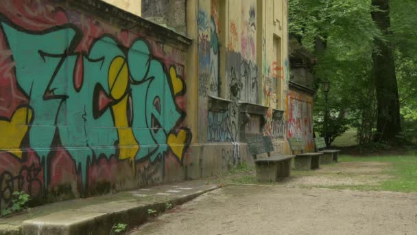 Graffiti Una Pared — Vídeo de stock