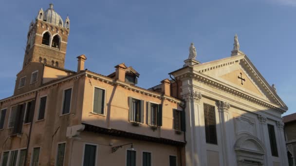 Chiesa Santa Fosca和钟楼 — 图库视频影像