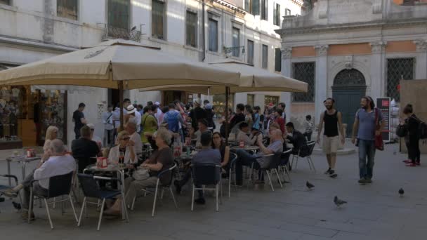 Campo San Gallo Daki Açık Hava Restoranı — Stok video