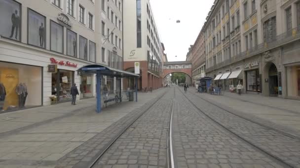 Uitzicht Maffeistrasse München — Stockvideo