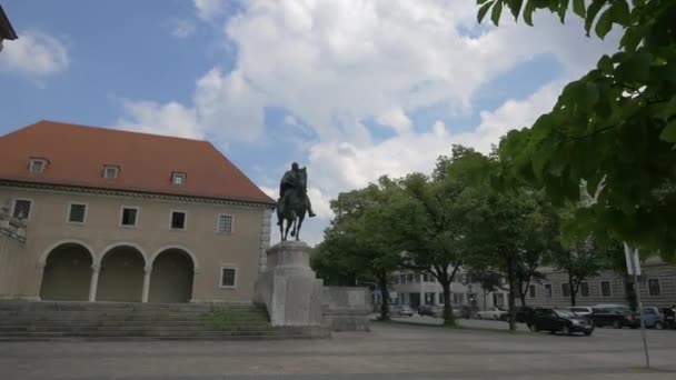 Άγαλμα Του Πρίγκιπα Αντιβασιλέα Luitpolt — Αρχείο Βίντεο