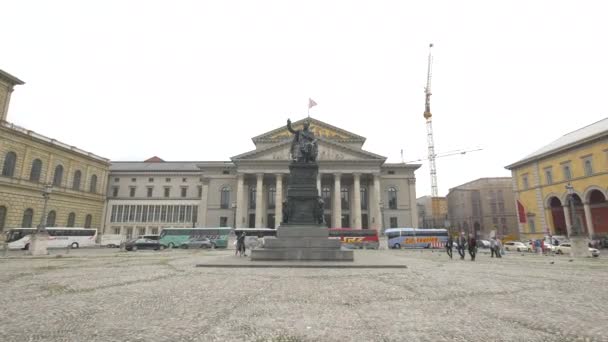 Estatua Maximiliano José Baviera Max Joseph Platz — Vídeo de stock