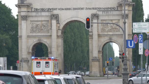 Siegestor München Deutschland — Stockvideo