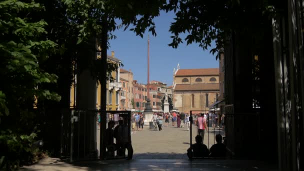 Campo Santo Stefano Από Campiello San Vidal — Αρχείο Βίντεο