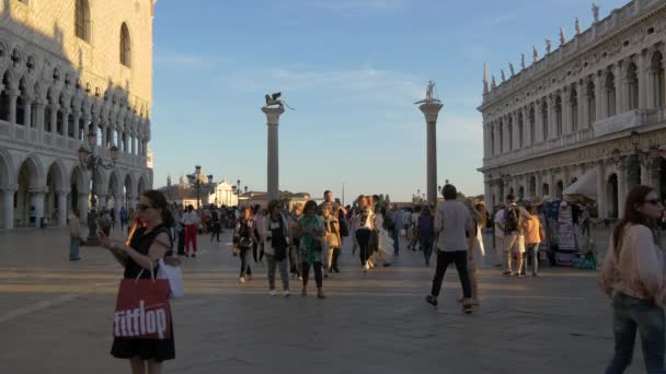 Turisté Piazza San Marco — Stock video