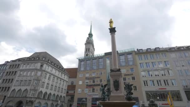 Mary Column Cloudy Day — Stock video