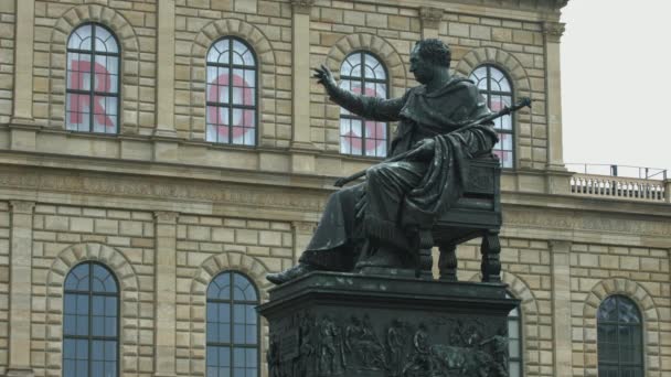 Estatua Maximiliano José Baviera — Vídeos de Stock