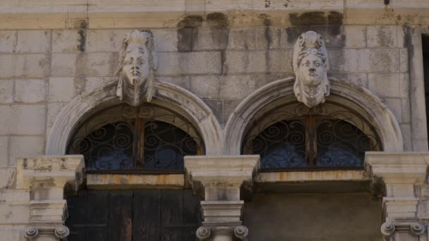 Tête Sculptures Sur Benedetto Marcello Conservatoire Musique — Video