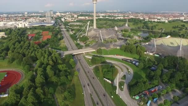 オリンピック公園の空中写真 — ストック動画