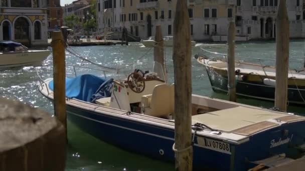 Flytande Båtar Venedig Italien — Stockvideo
