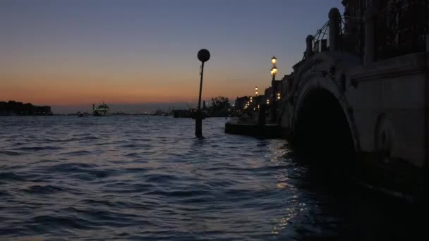 Canal Grande Der Abenddämmerung — Stockvideo