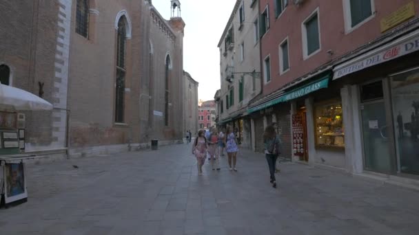 Promenad Calle Tintoretto Venedig Italien — Stockvideo
