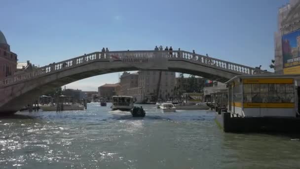 Most Scalzi Wenecji Włochy — Wideo stockowe