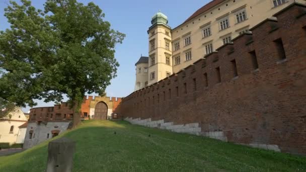 Brick Wall Gate Krakow Fortress — Vídeo de Stock