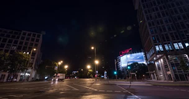 Noite Timelapse Uma Conjunção Rua — Vídeo de Stock