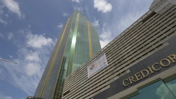 Edificio Del Banco Credicorp Ciudad Panamá — Vídeos de Stock