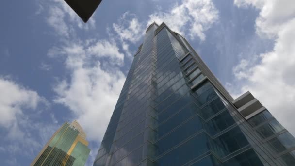 Low Angle Global Bank Building Panama City — Stock Video