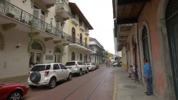 Panama Nın Eski Bir Kasabasında — Stok video