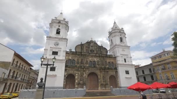 Metropolitaanse Kathedraal Panama — Stockvideo