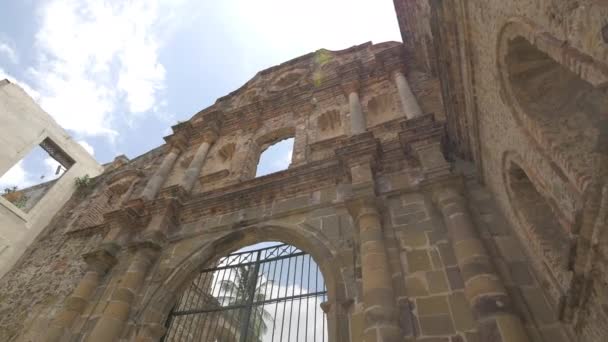 巴拿马一座古老教堂的废墟 — 图库视频影像