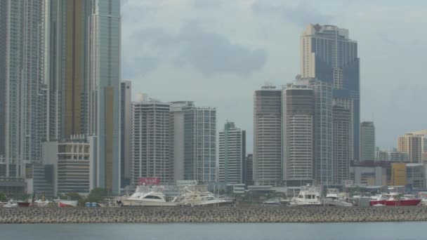 Edificios Altos Orilla Ciudad Panamá — Vídeos de Stock