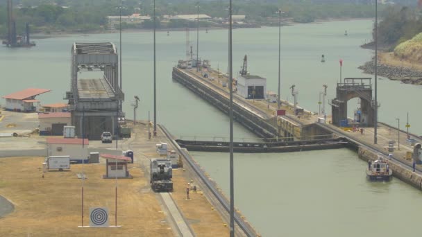 Docks Miraflores Locks — Stock Video
