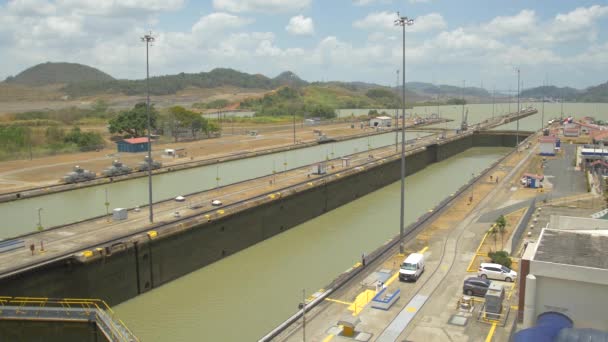 Canali Miraflores Locks Panama — Video Stock
