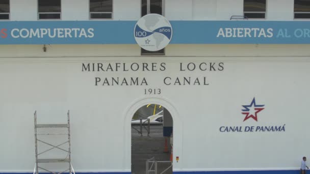 Entrance Miraflores Locks — Stock Video