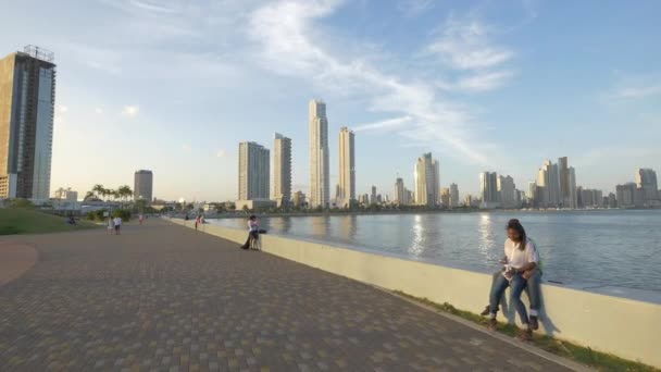 Paseo Marítimo Ciudad Panamá — Vídeos de Stock