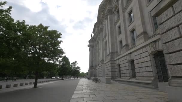 Lato Dell Edificio Del Reichstag Berlino — Video Stock