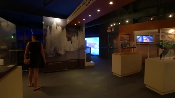 Sala Muzeului Canalului Panama — Videoclip de stoc