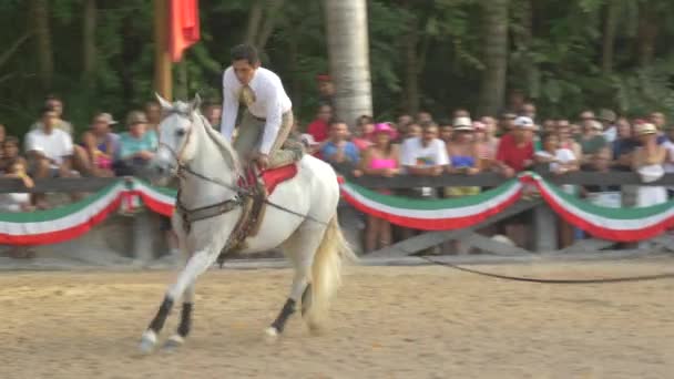 Mexican Man Vaulting Cancun — Stock Video