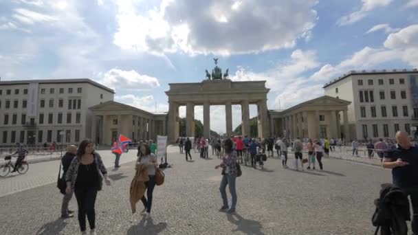 Brama Brandenburska Berlinie — Wideo stockowe