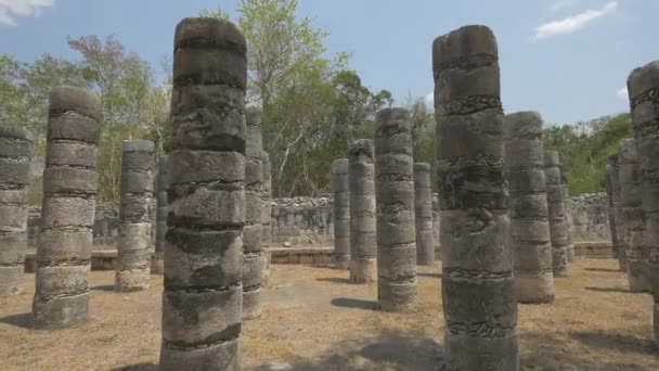 Chichen Itza Nın Cancun Daki Sütunları — Stok video