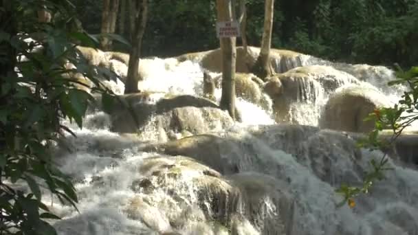 Sklon Dunn River Falls Jamajce — Stock video