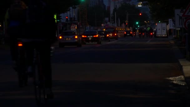 Traffico Stradale Notturno Concetto Viaggio — Video Stock