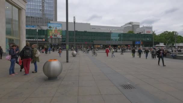 Alexanderplatz Pada Hari Berawan Berlin — Stok Video