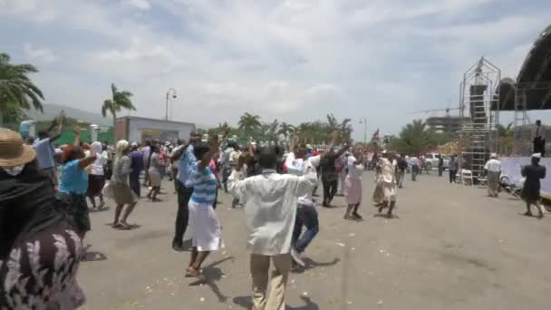 Port Prince Dans Eden Kadın Erkekler — Stok video
