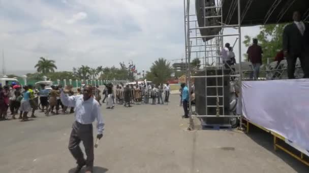 Dançando Rua Haiti — Vídeo de Stock