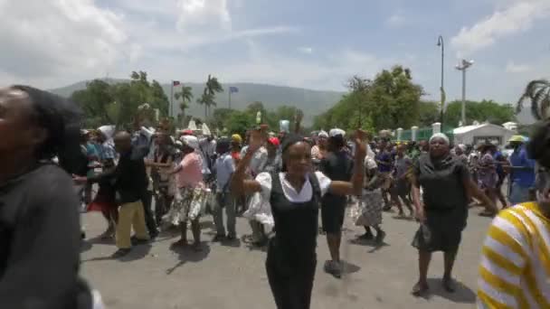 Grupo Haitianos Bailando Haití — Vídeo de stock