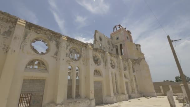 Ερείπια Του Καθεδρικού Ναού Στο Port Prince — Αρχείο Βίντεο