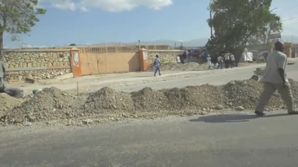 Trabajando Una Calle Puerto Príncipe — Vídeos de Stock