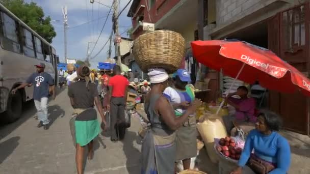 Άνθρωποι Μια Αγορά Τροφίμων — Αρχείο Βίντεο