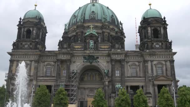 Berlínská Katedrála Koncept Cestování — Stock video
