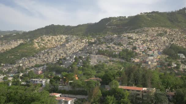 Pequeñas Casas Colina Haití — Vídeos de Stock