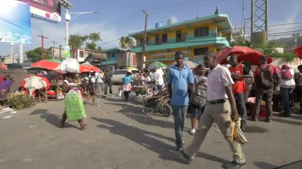 Mercado Callejero Haitiin Haití — Vídeo de stock