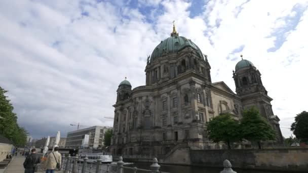 Berlínská Katedrála Německo Koncept Cestování — Stock video