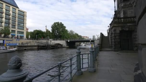 Spree River Seen Quay Berlin — Video Stock